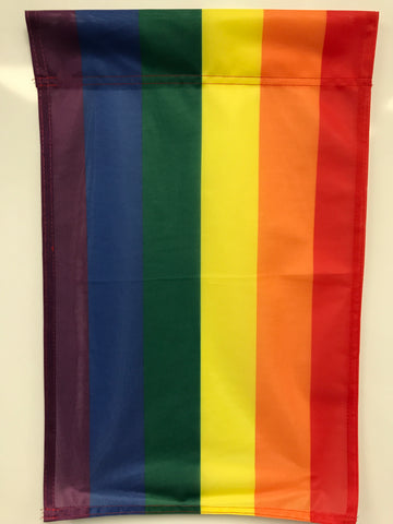 Rainbow Flag 12x18 Garden Style - Team Fan Cave