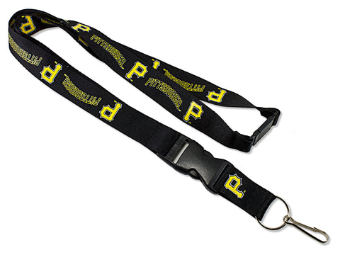 Pittsburgh Pirates Lanyard Black Special Order - Team Fan Cave