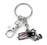 New England Patriots Keychain State Design - Special Order - Team Fan Cave