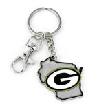 Green Bay Packers Keychain State Design - Special Order