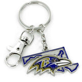 Baltimore Ravens Keychain State Design - Special Order - Team Fan Cave