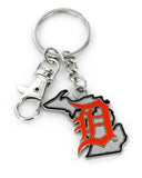 Detroit Tigers Keychain State Design - Special Order - Team Fan Cave