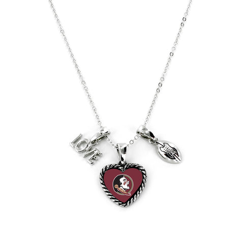 Florida State Seminoles Necklace Charmed Sport Love Football - Team Fan Cave