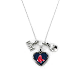 Boston Red Sox Necklace Charmed Sport Love Baseball - Team Fan Cave