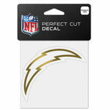 Los Angeles Chargers Decal 4x4 Perfect Cut Metallic Gold - Special Order - Team Fan Cave