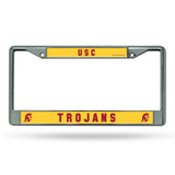 USC Trojans License Plate Frame Chrome