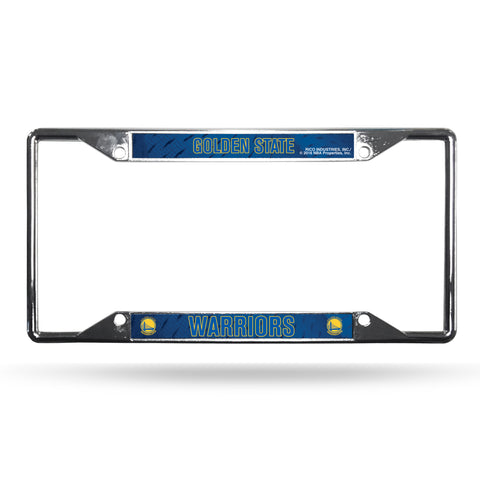 Golden State Warriors License Plate Frame Chrome EZ View - Team Fan Cave