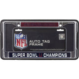 New England Patriots License Plate Frame Laser Chrome Super Bowl 51 Champions - Team Fan Cave
