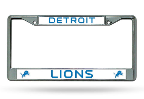 Detroit Lions License Plate Frame Chrome - Team Fan Cave