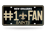 New Orleans Saints License Plate #1 Fan - Team Fan Cave