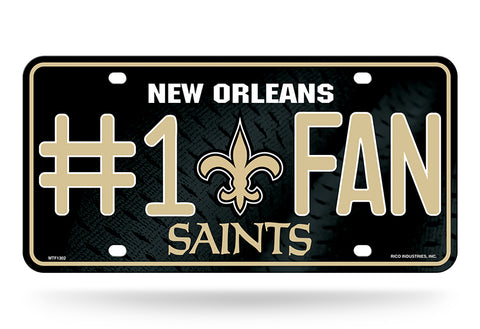 New Orleans Saints License Plate #1 Fan - Team Fan Cave