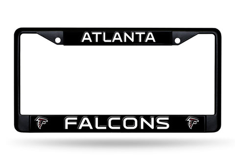 Atlanta Falcons License Plate Frame Chrome Black - Team Fan Cave