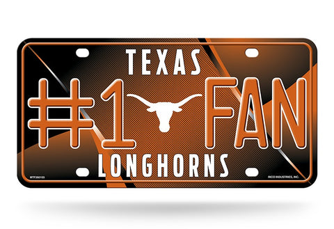 Texas Longhorns License Plate #1 Fan - Team Fan Cave