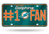 Miami Dolphins License Plate #1 Fan - Team Fan Cave