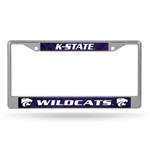 Kansas State Wildcats License Plate Frame Chrome