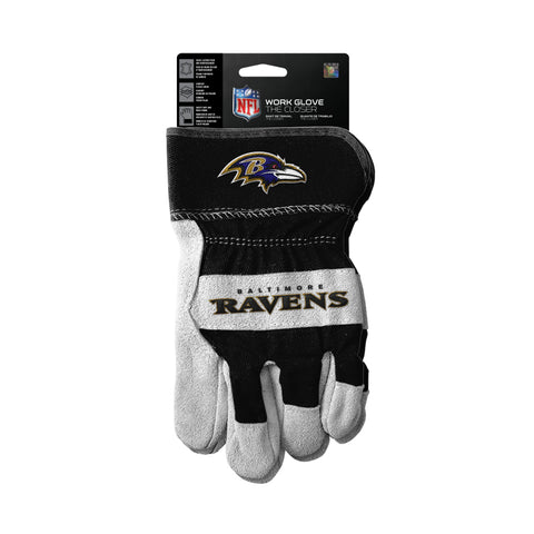Baltimore Ravens Gloves Work Style The Closer Design - Team Fan Cave