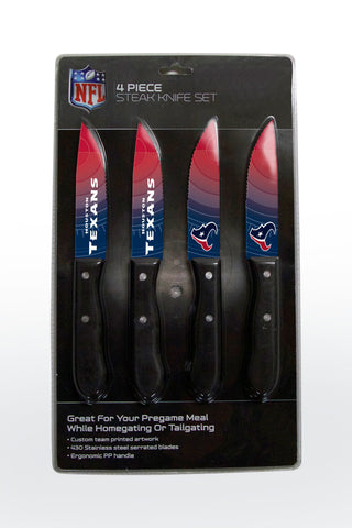 Houston Texans Knife Set - Steak - 4 Pack - Team Fan Cave