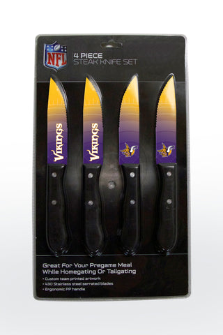 Minnesota Vikings Knife Set - Steak - 4 Pack - Team Fan Cave