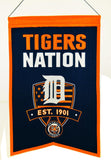 Detroit Tigers Banner 14x22 Wool Nations - Team Fan Cave