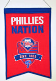 Philadelphia Phillies Banner 14x22 Wool Nations - Team Fan Cave