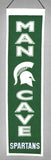 Michigan State Spartans Banner 8x32 Wool Man Cave - Team Fan Cave