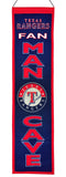 Texas Rangers Banner 8x32 Wool Man Cave - Team Fan Cave