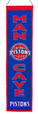 Detroit Pistons Banner 8x32 Wool Man Cave - Team Fan Cave