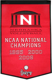 Nebraska Cornhuskers Banner 24x36 Wool Dynasty Volleyball - Team Fan Cave