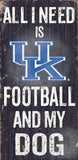 Kentucky Wildcats Wood Sign - Football and Dog 6"x12" - Special Order - Team Fan Cave