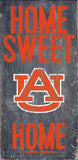 Auburn Tigers Wood Sign - Home Sweet Home 6"x12" - Team Fan Cave