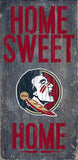 Florida State Seminoles Wood Sign - Home Sweet Home 6"x12" - Team Fan Cave