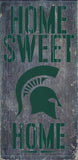 Michigan State Spartans Wood Sign - Home Sweet Home 6"x12" - Team Fan Cave