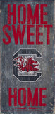 South Carolina Gamecocks Wood Sign - Home Sweet Home 6"x12" - Team Fan Cave