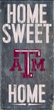 Texas A&M Aggies Wood Sign - Home Sweet Home 6"x12" - Team Fan Cave