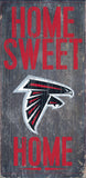 Atlanta Falcons Wood Sign - Home Sweet Home 6"x12" - Team Fan Cave