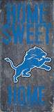 Detroit Lions Wood Sign - Home Sweet Home 6"x12" - Team Fan Cave