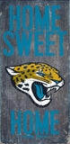 Jacksonville Jaguars Wood Sign - Home Sweet Home 6"x12" - Team Fan Cave