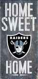 Las Vegas Raiders Wood Sign - Home Sweet Home 6"x12" - Team Fan Cave