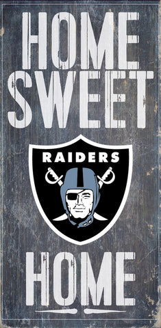 Las Vegas Raiders Wood Sign - Home Sweet Home 6"x12" - Team Fan Cave