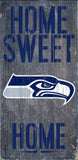 Seattle Seahawks Wood Sign - Home Sweet Home 6"x12" - Team Fan Cave