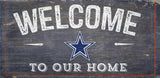 Dallas Cowboys Sign Wood 6x12 Welcome To Our Home Design - Special Order