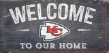 Kansas City Chiefs Sign Wood 6x12 Welcome To Our Home Design - Team Fan Cave