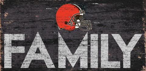 Cleveland Browns Sign Wood 12x6 Family Design - Special Order - Team Fan Cave