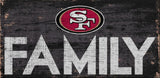 San Francisco 49ers Sign Wood 12x6 Family Design - Team Fan Cave