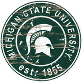 Michigan State Spartans Wood Sign - 24" Round - Special Order - Team Fan Cave