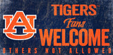 Auburn Tigers Sign Wood 12x6 Fans Welcome Design - Team Fan Cave