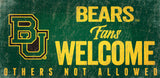 Baylor Bears Wood Sign Fans Welcome 12x6 - Special Order - Team Fan Cave
