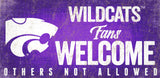 Kansas State Wildcats Wood Sign Fans Welcome 12x6 - Special Order - Team Fan Cave