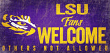 LSU Tigers Sign Wood 12x6 Fans Welcome Design - Special Order - Team Fan Cave
