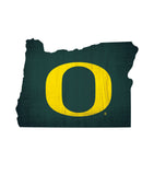 Oregon Ducks Sign Wood 12 Inch Team Color State Shape Design - Special Order - Team Fan Cave